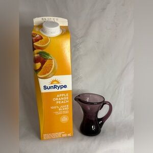 Small hand blown purple creamer